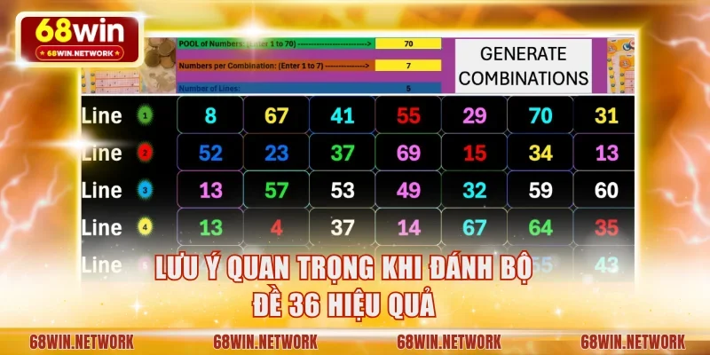 Lưu ý quan trọng khi đánh bộ đề 36